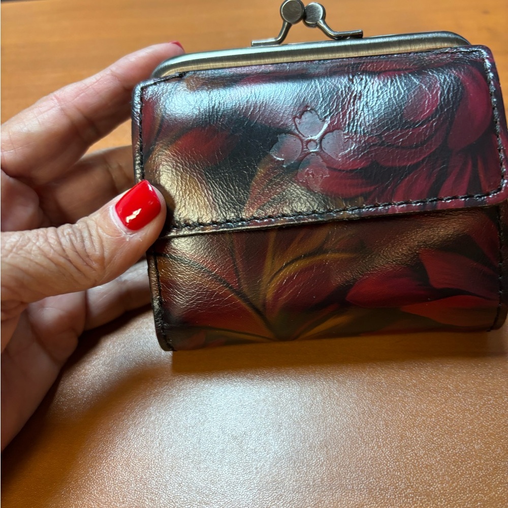 Patricia Nash Vintage Red and Brown Leather Wallets